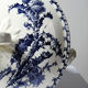 Antique soup tureen 1890-1910 opaque porcelain ironstone Gien Chardons model