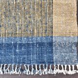 Mustard Kilim Rug- Yellow Blue Kilim Rug 190x290cm wool kilim tapi