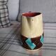 Vase vintage en barbotine en forme de pichet