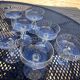 Set of 7 champagne glasses in crystal table art champagne cremant