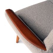 Mid-century scandinavian 3-seater sofa made of teak & boucle, norway 1970's