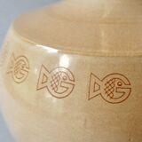 Ceramic lamp signed Montgolfier France, fish decor