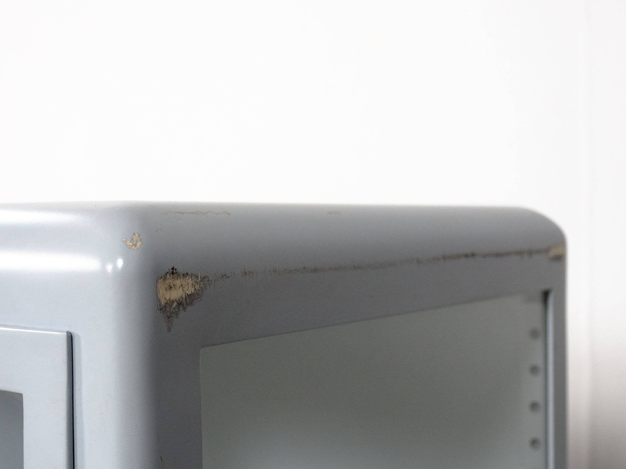 Vintage industrial display cabinet