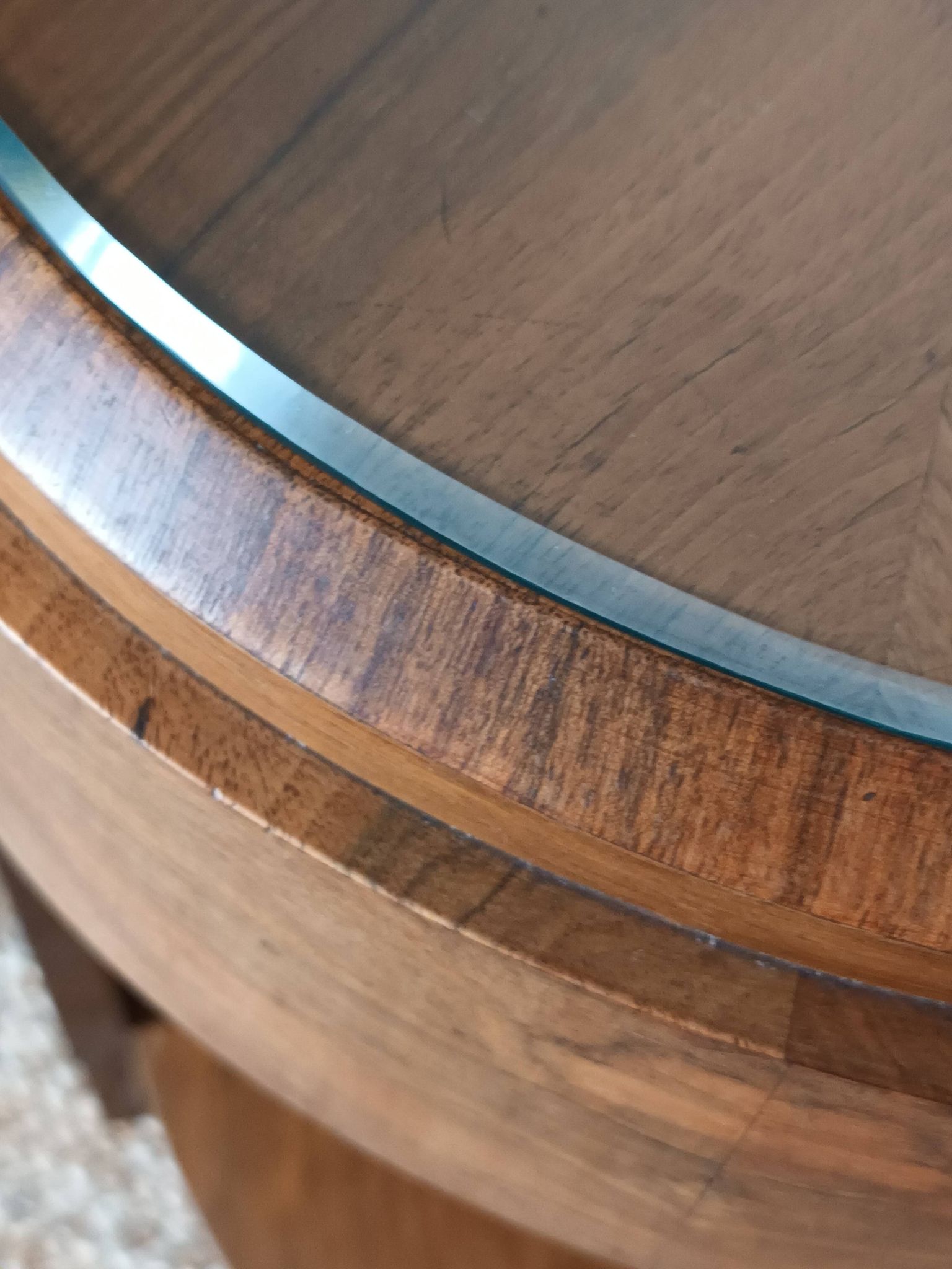 Walnut Art Deco side table 1930