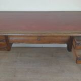 Very large oak center desk from the Art Deco period circa 1930