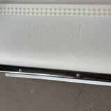 Mies van der Rohe armchair in white leather and chrome MR20 Thonet collection