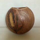 Wheat ears bouquet vase