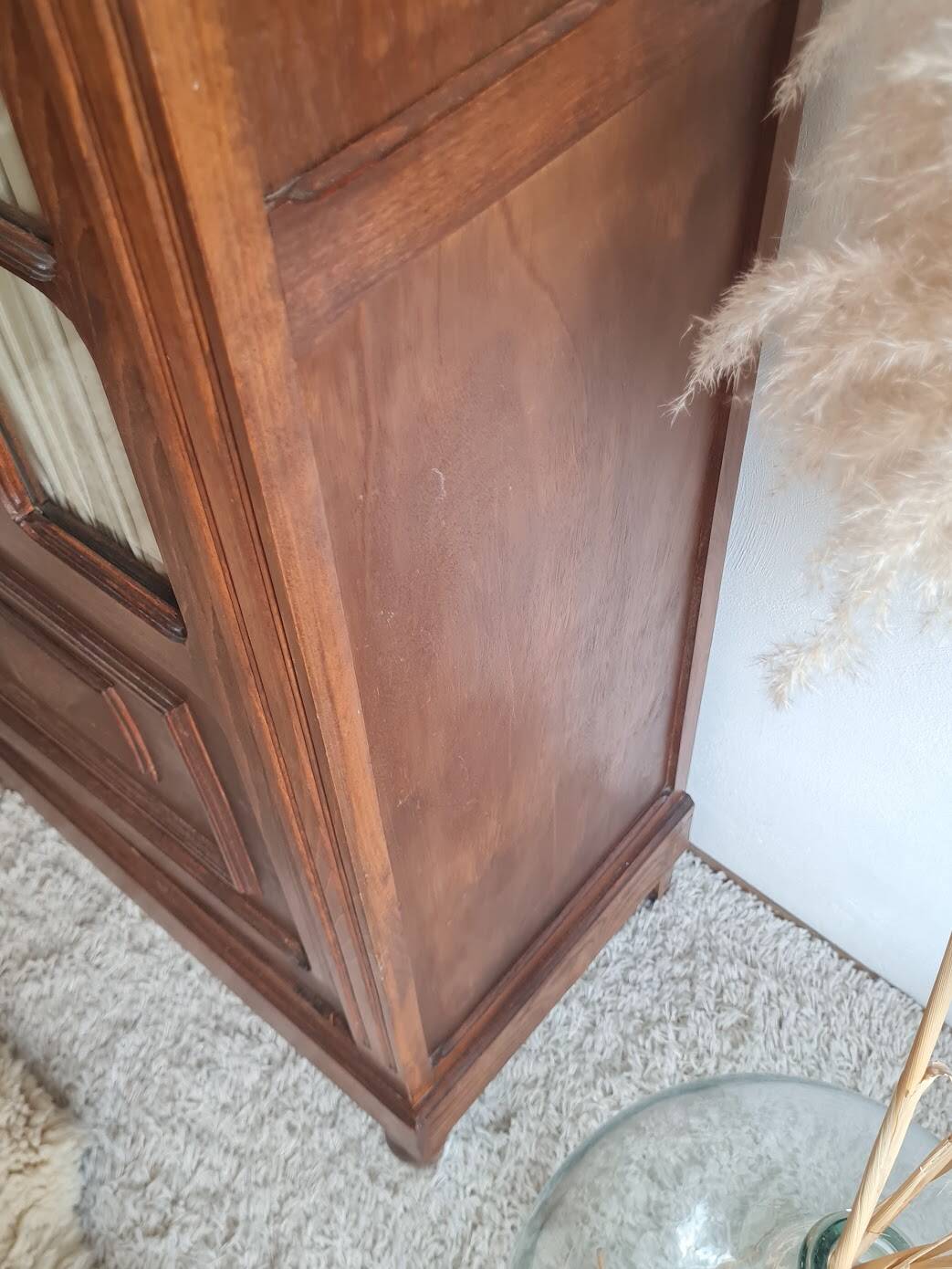 Antique glass-fronted Parisian wardrobe