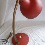 Lampe de bureau 50's rouge peinture granite de marque: aluminor nice