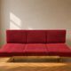 Czechoslovak mid-century sofa by Interiér Praha, 1960s – red bouclé