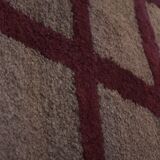 1980s Angora Gray Wool Shaggy Tulu Rug 3'8" X 6'10"