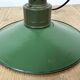 Industrial Green Enamel Military Pendant Lamp with Cast Aluminium Top, 1960