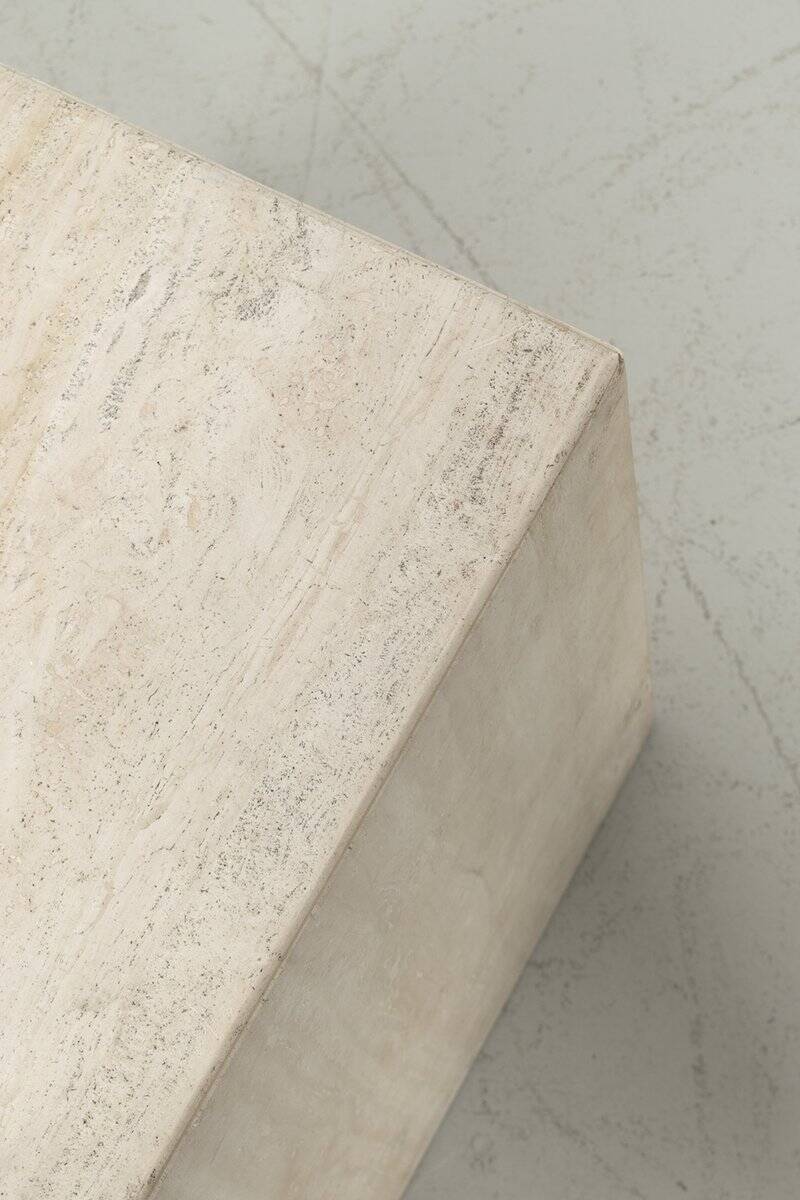 Vintage Travertine Side Table