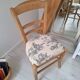 Chaise de campagne en toile de Jouy bleu
