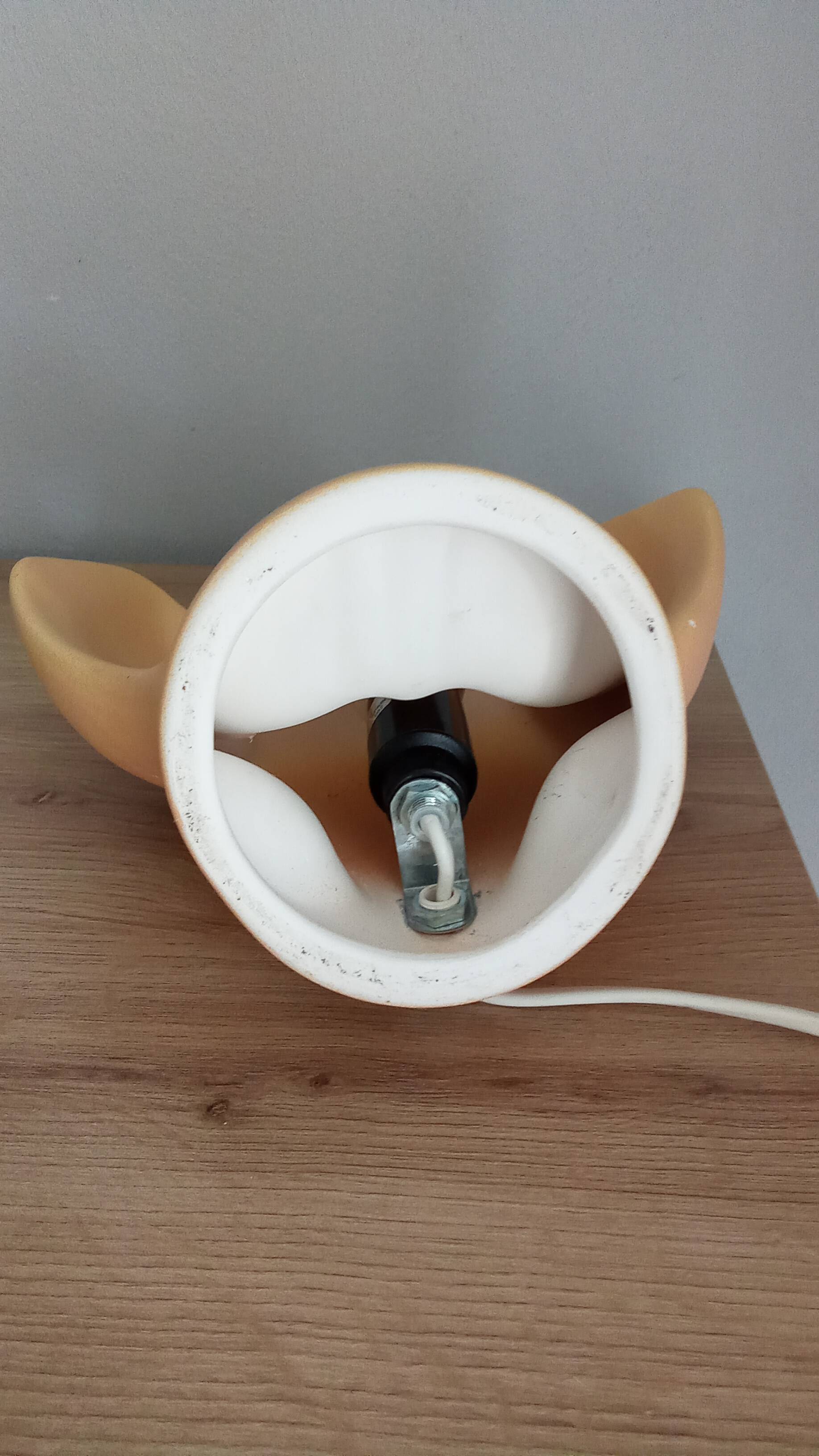 Vintage ceramic owl lamp from the 70s