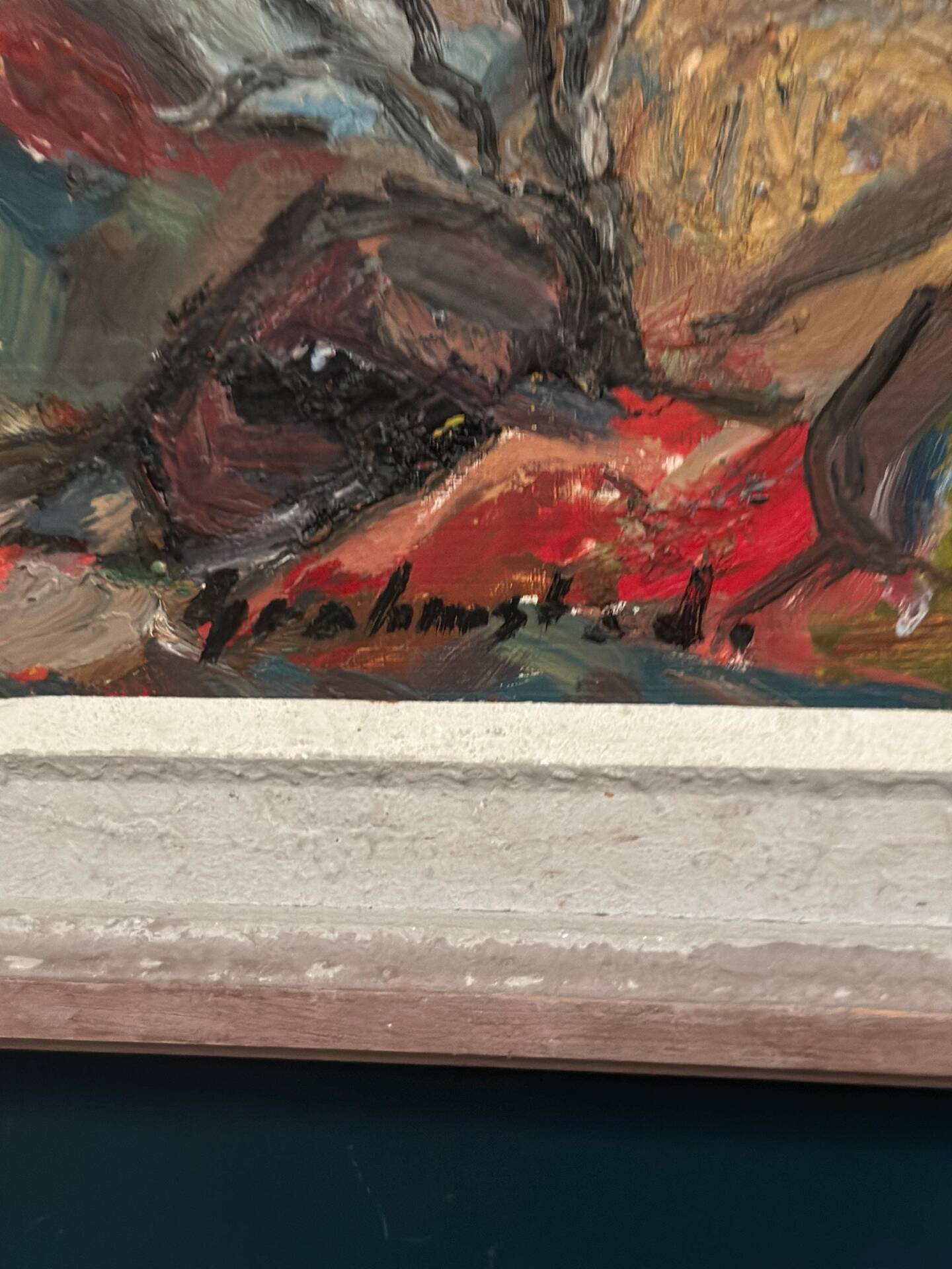 Swedish Oil on Canvas – “Cottage with a Red Roof” by Nils Grahmstad
