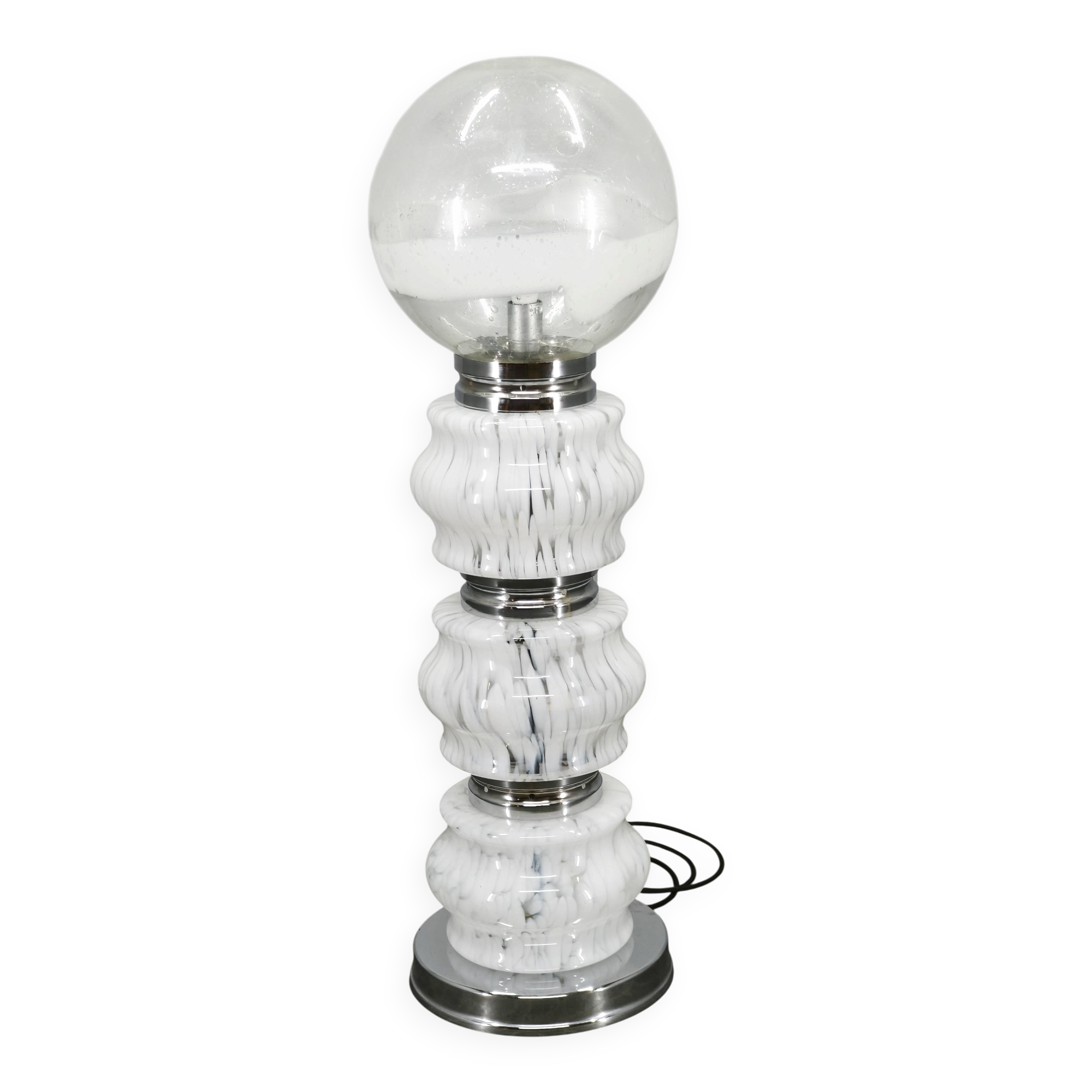 Carlo Nason for Mazzega Murano Glass Space Age Floor Lamp, Italy, 1970s