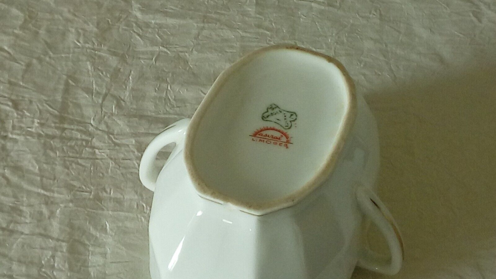 Lean and fat gravy boat in Limoges porcelain