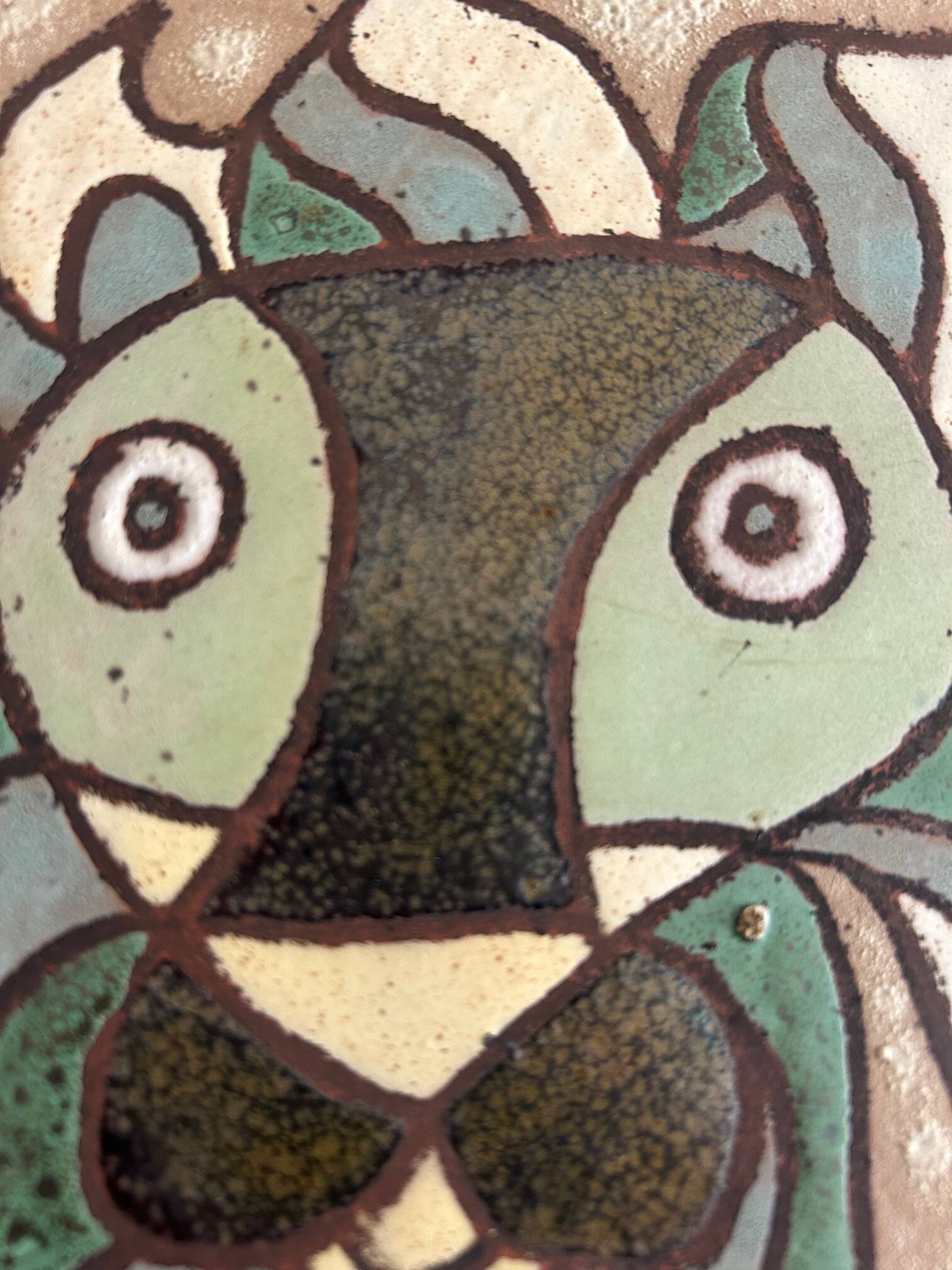 Roland Zobel ceramic plaque, the Cyclades