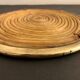 Round rattan and brass underside, 1960