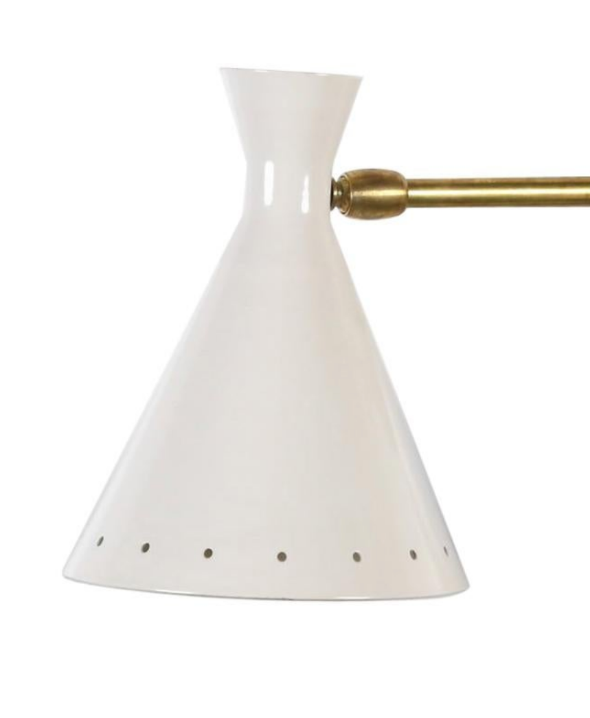 Double white Italian wall sconce