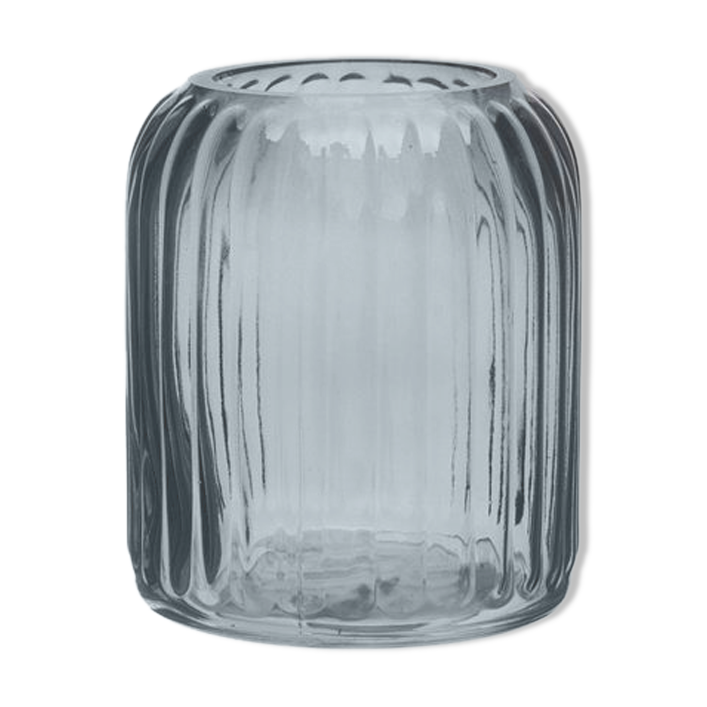 Grey canle glass vase