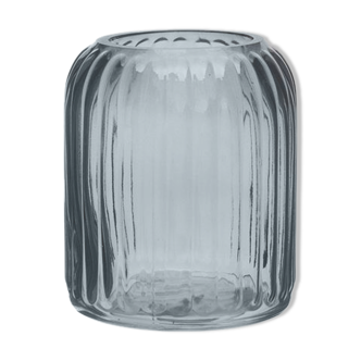Grey canle glass vase