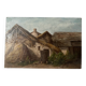 Oil on old cardboard panel