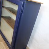 Low glass bookcase
