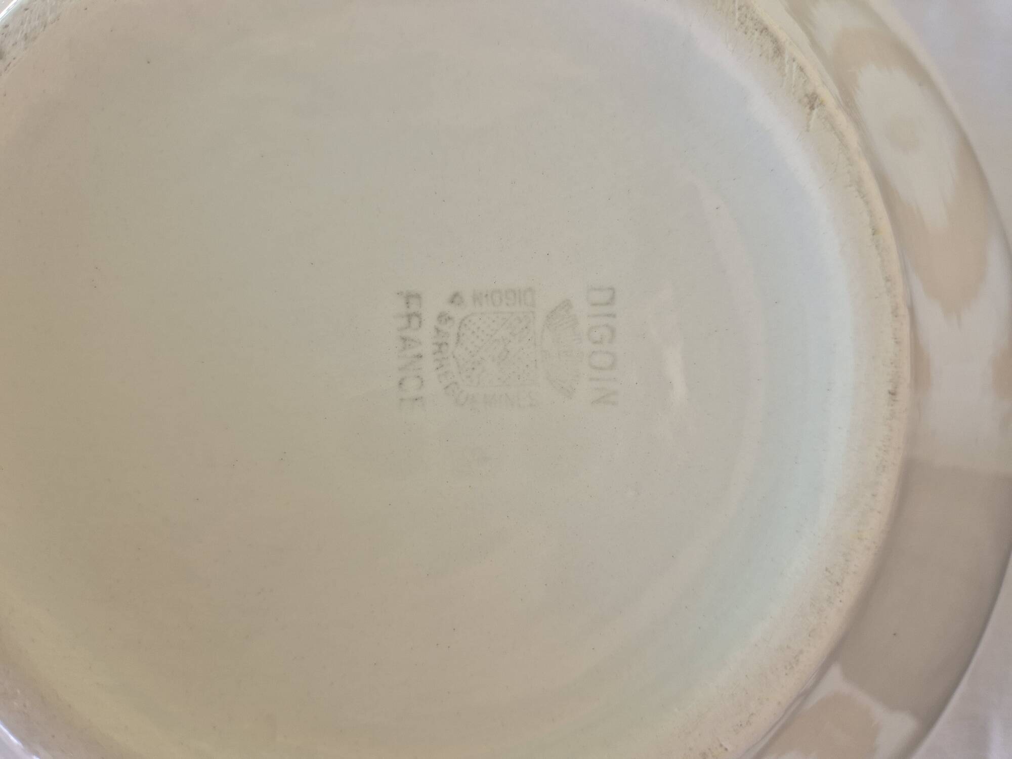 Digoin Sarreguemines white soup tureen