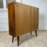Vintage Scandinavian rosewood bookcase by Poul Hundevad, 60s