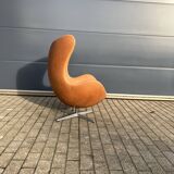 Original Fritz Hansen Egg chair from 1983 in perfect condition, new!! Rustic Cognac Camel Leather