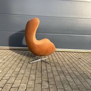 Original Fritz Hansen Egg chair from 1983 in perfect condition, new!! Rustic Cognac Camel Leather