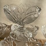 7 crystal cups decorated birds