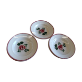 Suite of 8 soup plates Sarreguemines trifle