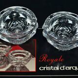 Set of 2 Arques crystal tealight holders - Royal Collection