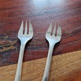 Christofle - Set of 4 America model oyster forks - Design Luc Lanel - In silver-plated metal