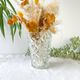 Small vintage glass vase with geometric pattern
