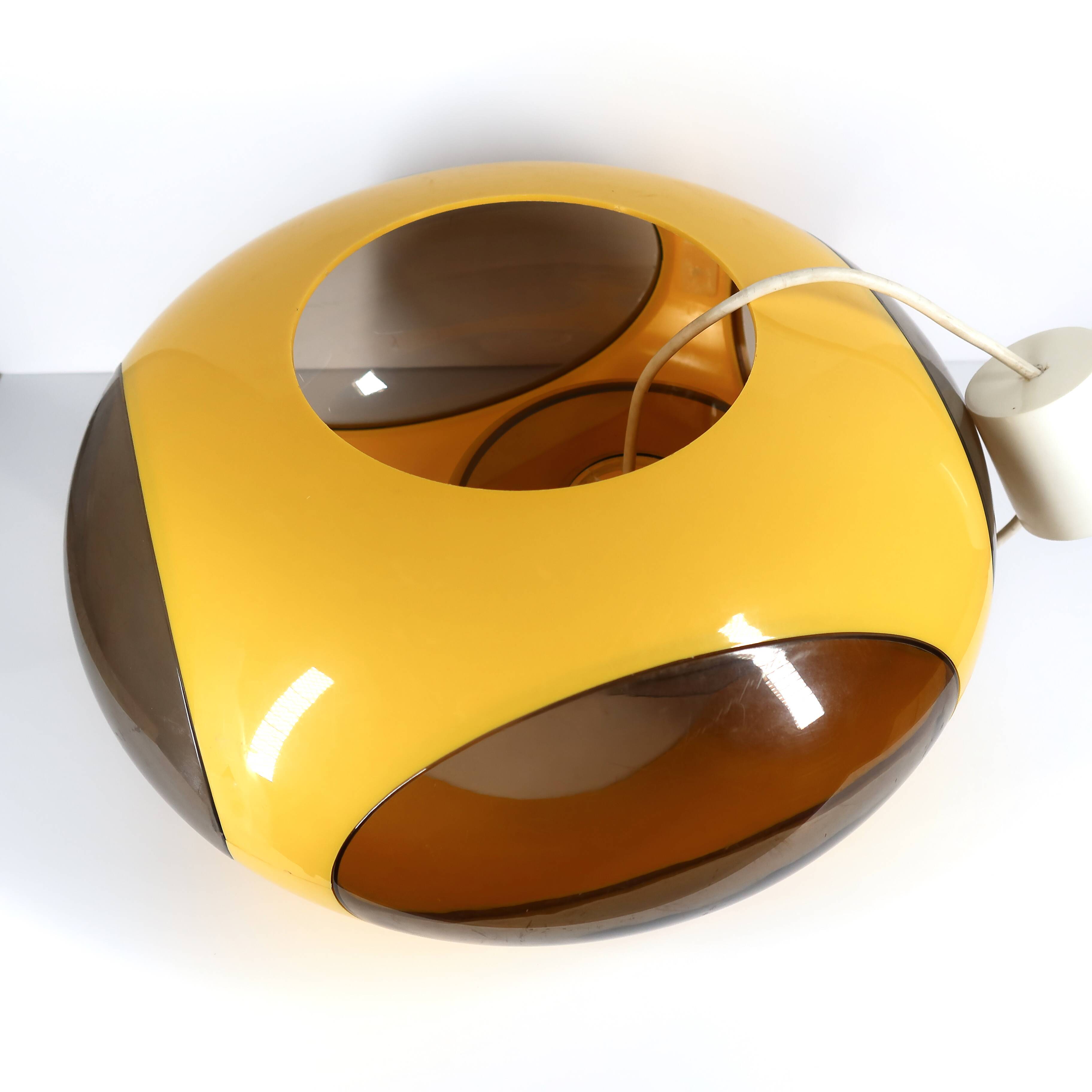 Suspension UFO Space Age yellow by Luigi Colani for Massiv, Belgium, 1970