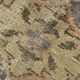 Tapis oriental turc vintage pêche et bleu