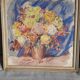 Old painting representing a bouquet of flowers