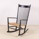 Fauteuil à bascule noir Hans J. Wegner J16, 1969 FDB