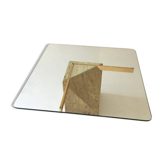 Table basse en travertin d'Artedi