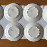 8 old earthenware plates from LUNEVILLE K & G