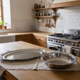 Set of stainless steel dishes - 1980s design