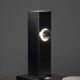 Brushed aluminum table lamp, France 1970s