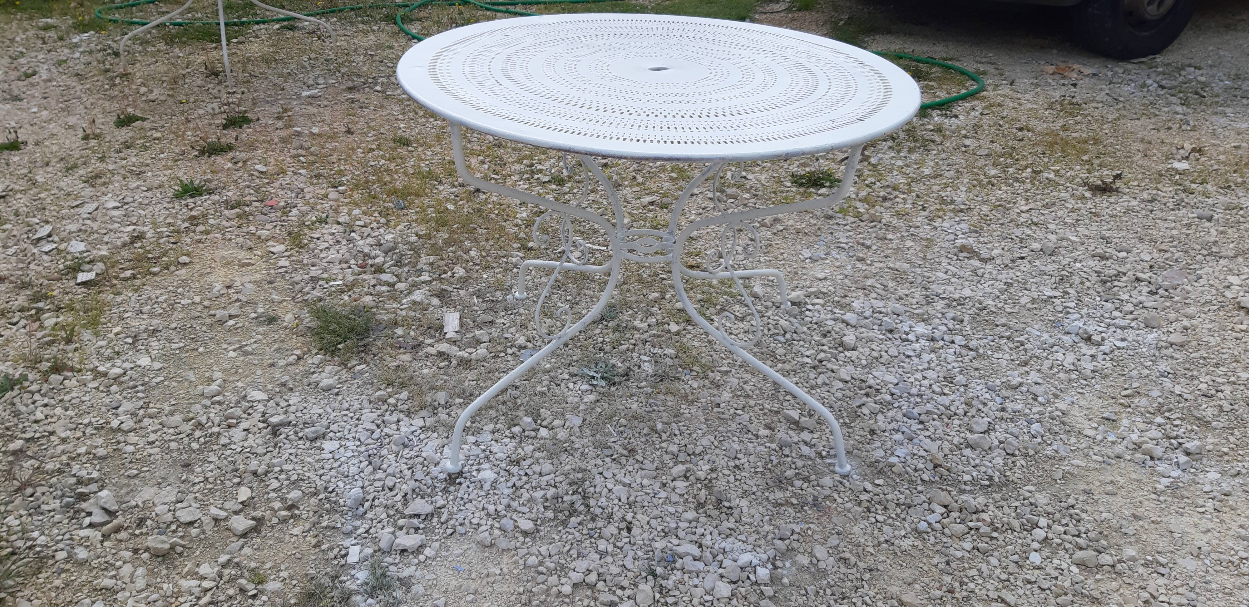 Wrought iron garden table 1900