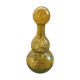 Pair Old Bottle BIOT Yellow Bullized Blown Glass - Bouchon