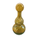 Pair Old Bottle BIOT Yellow Bullized Blown Glass - Bouchon