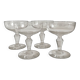 4 old crystal champagne glasses